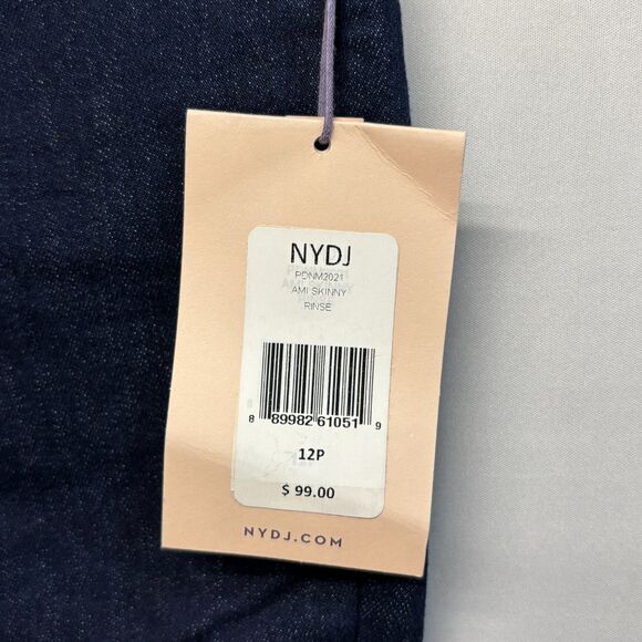 NWT NYDJ Women Ami Skinny Jeans Size 12P 12 Petite Dark Blue Denim D031 -9 - Picture 11 of 16